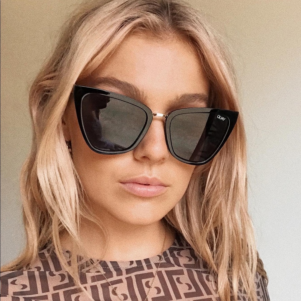 Quay Australia Black Cat Eye Sunglasses